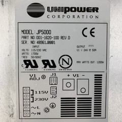 UNIPOWER JP5000 001-1620-100 1700W Industrial Power Supply