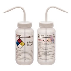 Ethanol Wash Bottle, 500ml – Wide Mouth, Pre-Labeled – LDPE – Eisco Labs