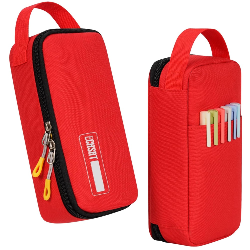 Large Capacity Pencil Case with Pocket, 1200D Oxford Fabric Zipper Pencil Pou…