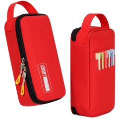 Large Capacity Pencil Case with Pocket, 1200D Oxford Fabric Zipper Pencil Pou…