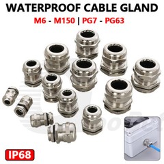 Cable Gland IP68 Waterproof Brass Nickel-plated Compression M6 – M120 PG7 – PG63