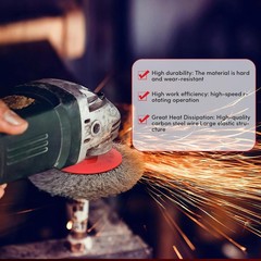 12 Pack 4.5″ Heavy Duty Wire Wheel Brushes for Angle Grinder, Rust Removal & Pol