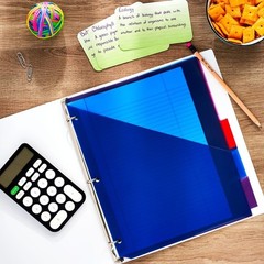 3 Ring Poly Binder Durable Standard Organizer Document Storage School Office Use