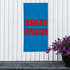 Vertical Vinyl Banner Multiple Sizes Grand Opening Clouds New Business Business