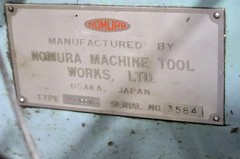 4″ NOMURA P-100WP TABLE TYPE HORIZONTAL BORING MILL. STOCK # 0755926