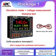I2C C09 Waveform Ammeter 0-40V Voltage Current Tester 4″ HD Display Diode Scan