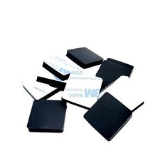 3/16″ Thick Stick on Rubber Feet 1″ Square Bumpers 3M Adhesive Back Pads 12 Pack