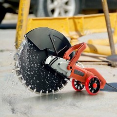 3200W Electric Power Disc Cutter Circular Demo Saw For Wet/Dry Concrete Guide Ro