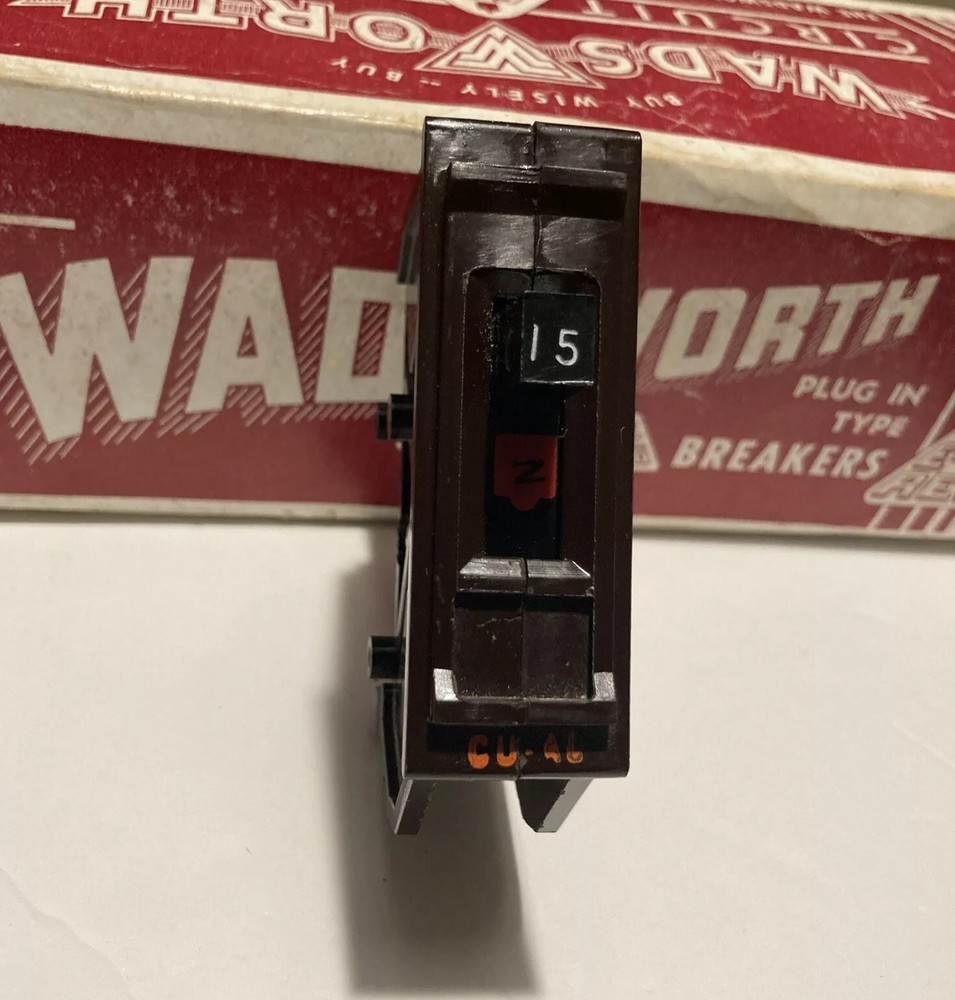 Wadsworth A115NI 15 Amp 1 Pole 1P Type A METAL FOOT Circuit Breaker A15 A115