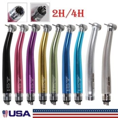 USA Push Button Dental High Speed Handpiece Single water spray Air Turbine 2/4H