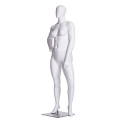 Matte White Adult Female Fiberglass Plus Size Egg Head Fashion Mannequin