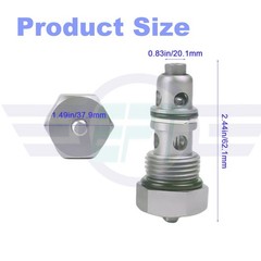 2X Hydro Check Relief Valve for John Deere IH International Cub Manual SU9500085