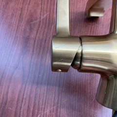 READ Moen S6981EWBG Flara Touchless Bathroom Faucet Brushed Gold W/Drain B135