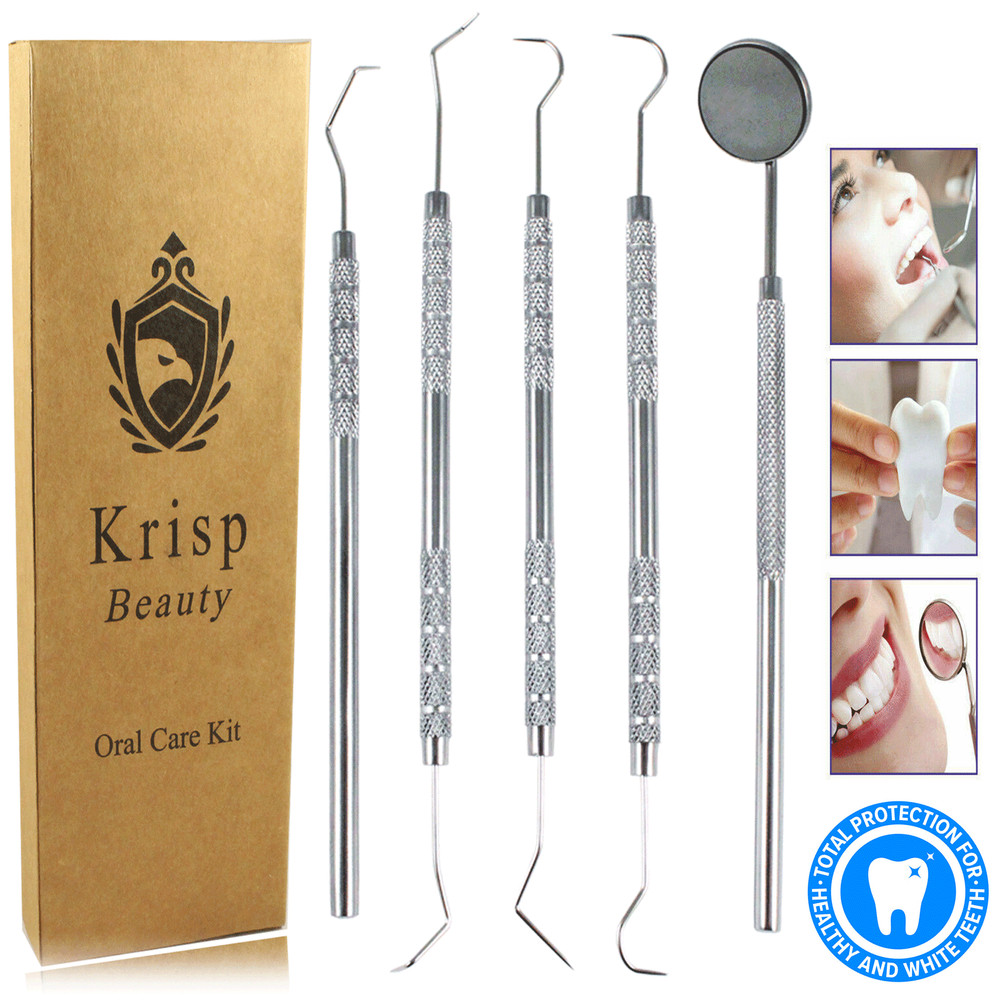 Dental Tooth Cleaning Kit Dentist Scraper Picks Tools Calculus Plaque Floss Oral