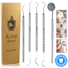Dental Tooth Cleaning Kit Dentist Scraper Picks Tools Calculus Plaque Floss Oral