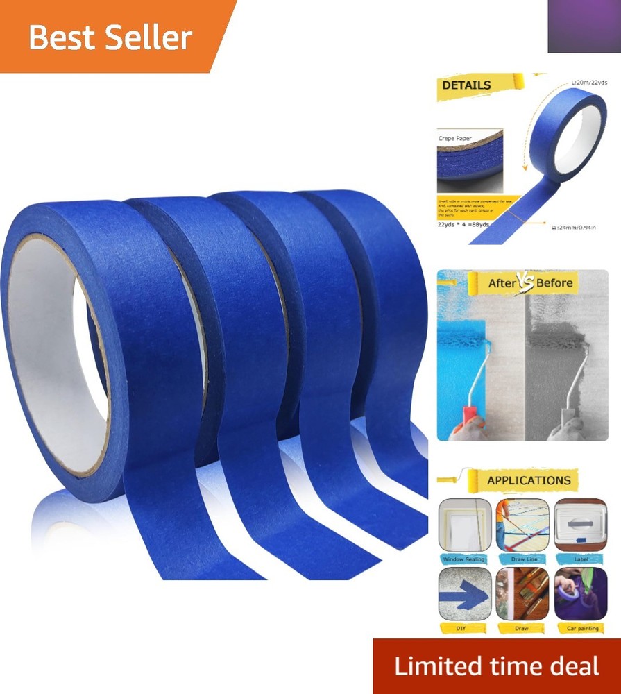 High-Quality No Residue Blue Painters Tape – Perfect for Indoor & Outdoor Use