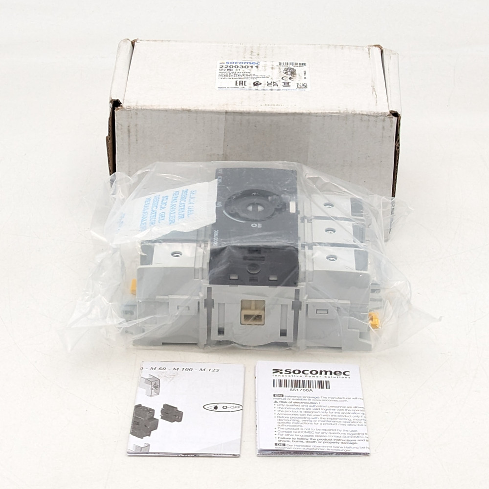Socomec Sirco M3 3X125A 3-Pole Load Break Switch (22003011) | Gray