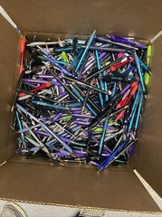 1000 Wholesale Lot Misprint Ink Pens, Ball Point, Plastic, Retractable