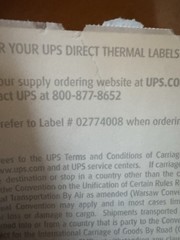 UPS Direct Thermal Fanfold Shipping Labels 1500 PC Sticker 4 X 8.5