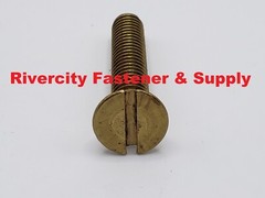 1/4-20×1-1/2 Brass Slotted Flat Head Machine Screws 1/4×20 x 1.5 Bolt 1/4x20x1.5