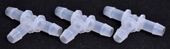 3 Count Nordson Medical Tee Tube Fittings w/ 600 Series Barbs 1/2″ ID T680-6005
