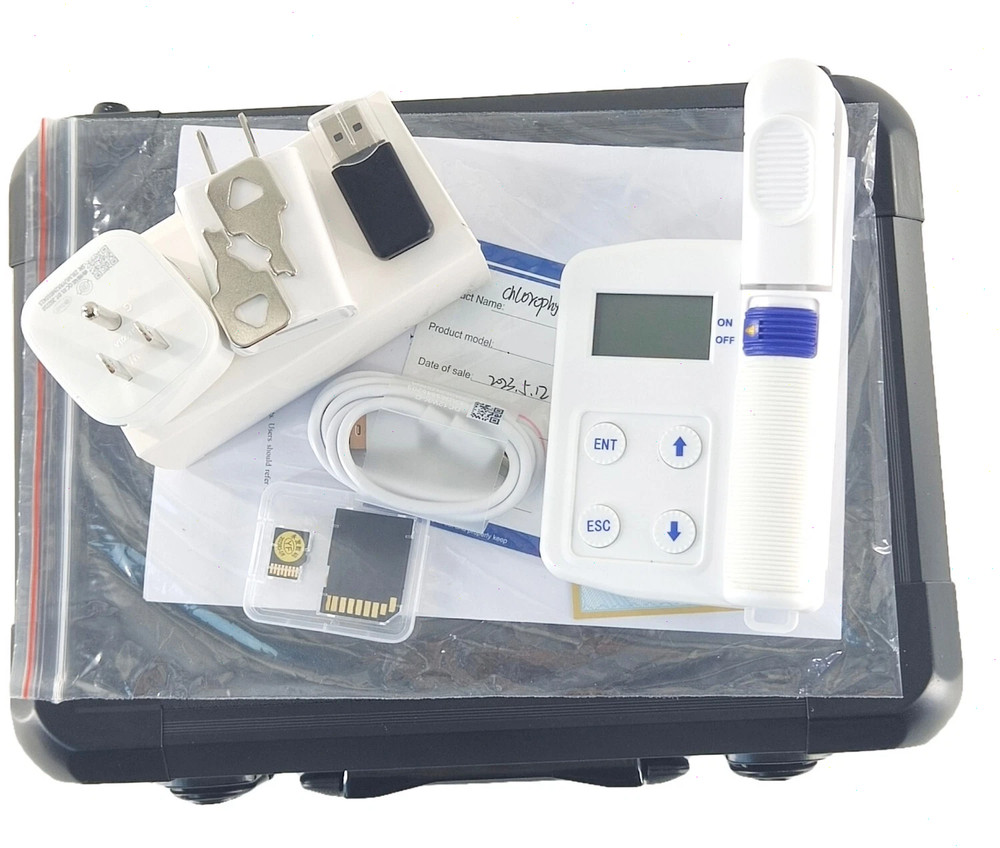 Chlorophyll Meter with Content 0.0-99.9SPAD Temp -10-99.9℃ Nitrogen 0-99.99mg/g