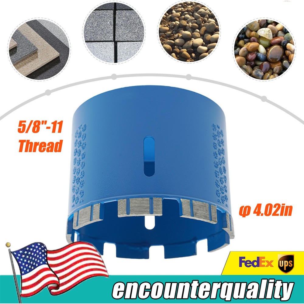 102mm/4.02in Diamond Core Drill Drilling Bit 5/8-11 Thread Diamond Drilling Bit