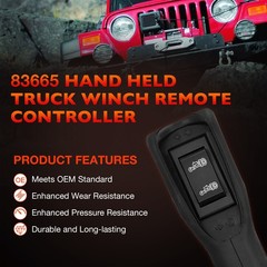83665 Winch Remote Control For Warn M8000 M10000 M12000 VR8000 VR12000 HS9500