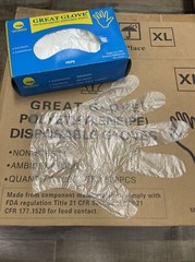 Great Gloves Polyethylene Gloves (PE) XL Disposable Food Grade 10,000 PCS