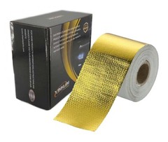 15FT – 50FT Gold Intake Heat Reflective Tape Wrap Self Adhesive High Temperature