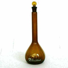 5/10/20/25/50/100/250ML Borosilicate Amber Glass Volumetric Flask with Stopper