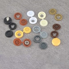 Plastic Fold Over Hinged Screw Cover Caps For Screws 11 Colour Packs 100 or 1000