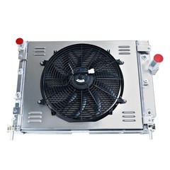4 Row Radiator Shroud Fan 2000-2004 Dodge Dakota Durango 2.5L 3.7L 4.7L 5.9L