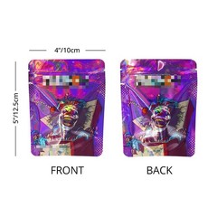 25 Sets 3.5g Smell Proof Zip Seal Pouch Reclosable Mylar Foil Bags For Candy