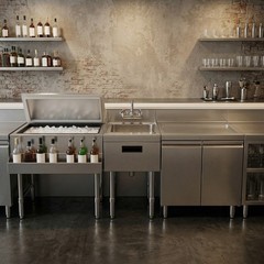 22 in. x 12 in. Underbar Hand Sink with Soap and Towel Dispenser