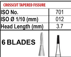 Carbide Bur FG 56, 57, 699, 700, 701 Friction Grip Beavers Dental 10/pk