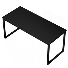 Computer Desk 55″ Large Laptop PC Study Writing Table Simple Office Desk Black