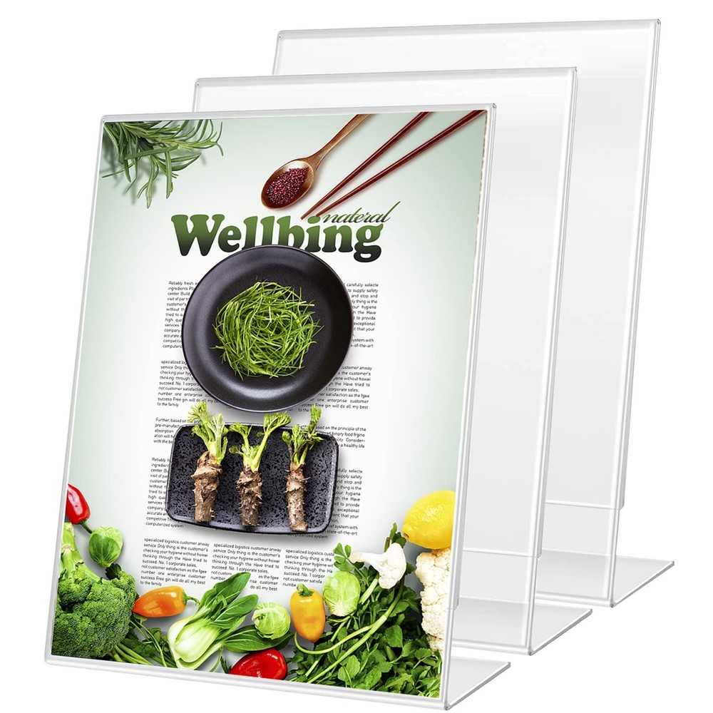 8.5 x 11 inches Clear Table Menu Display Stand Desktop Display Stand Paper Ho…