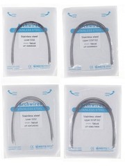 100Pc Dental Ortho S.S Arch Wire Round Rectangular Stainless Steel Wires Natural