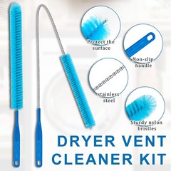 Dryer Vent Cleaner Kit – Compatible Universal Vacuum 0.5 inches, Blue