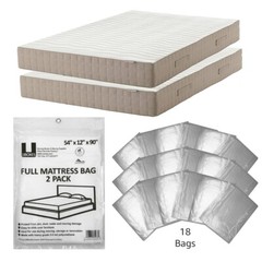 UBMOVE 18 Full Mattress Covers 54x12x90″ Poly Bags Protective Moving Storage