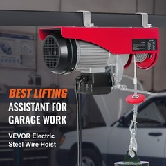 Electric Hoist 2200lbs Crane Winch with Wired Remote Control 1600W 110V