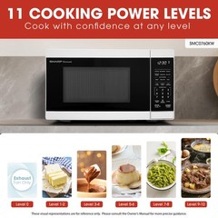 Sharp Compact Countertop Microwave Oven Removable 10 Carousel Turntable 700