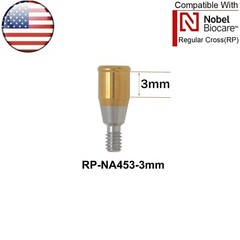 US For Nobel Active Locator Attachment Abutment NP/RP 1-5mm & Male Cap Inserts