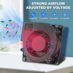 Moisture-Resistant 12V DC Cooling Fan – 4.72″ High Airflow for Multiple Uses