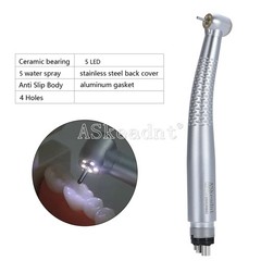 Dental LED E-generator Shadowless Ring Ceramic Handpiece 5 Water Spary 4Holes