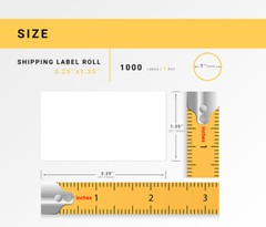 ZEBRA 2.25 x 1.25 POLYPROPYLENE WATERPROOF Thermal Labels – (2) Rolls of 1000