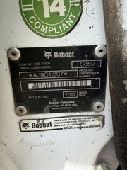 Bobcat Skid Steer Landscape Loader Paving Asphalt S850 Skidsteer 3300 Hours