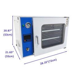 110V 1400W 1.9 Cu ft Digital Vacuum Drying Oven Lab. Heating Cabinet 2 Shelves