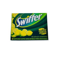 Swiffer Disposable Cloths Lemon Scented Refills 32 Count Dry Sweeping